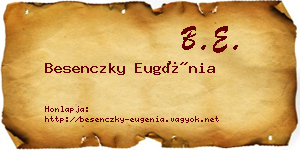 Besenczky Eugénia névjegykártya
